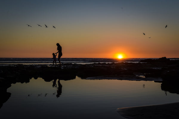 Mother and Daughter Sunset by Andy Scaysbrook photographic print 