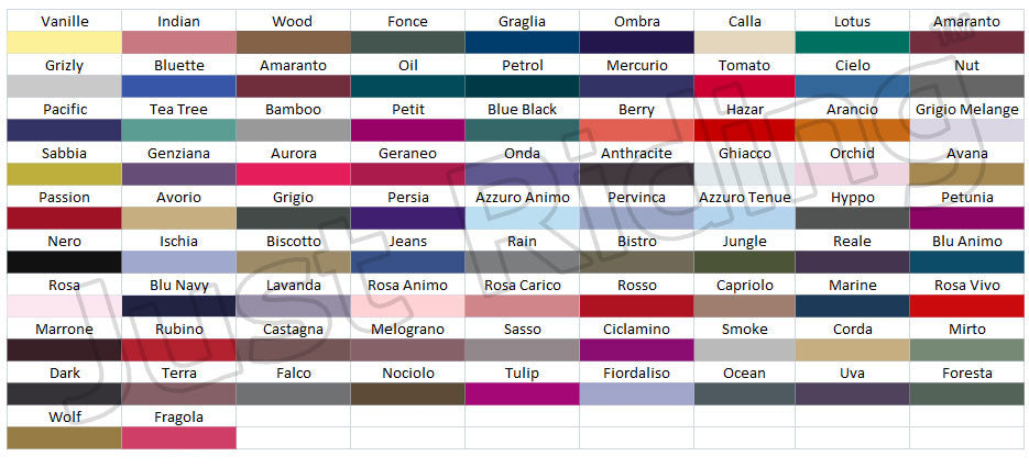 Animo Italia Colour Chart