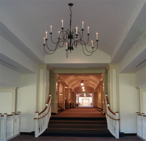 Conference Center Bridge showing Refurbished Wrought Iron Chandelier