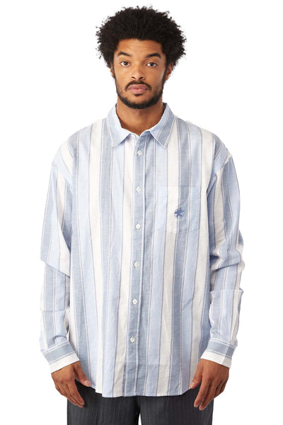 沖縄・離島除く全国届 22SS stussy Wide Striped Shirt Lサイズ | www