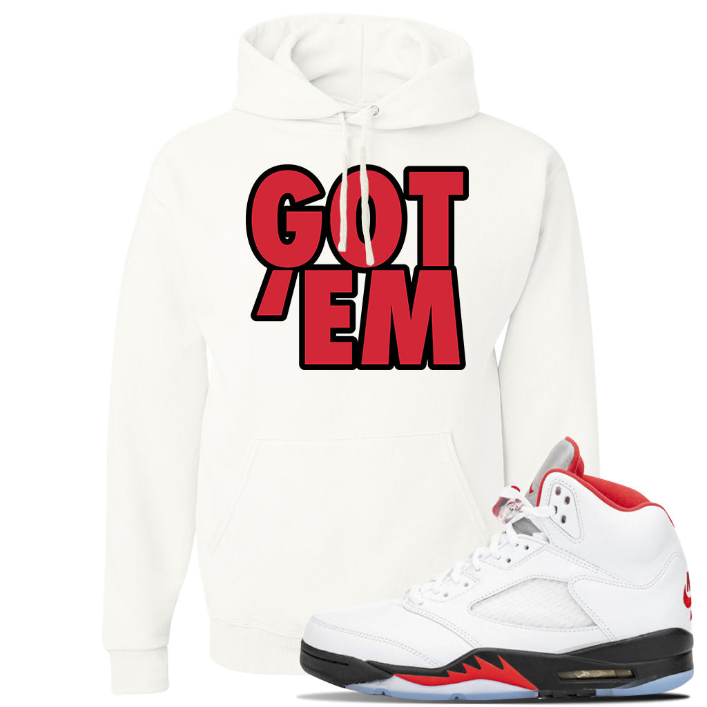 jordan 5 fire red hoodie