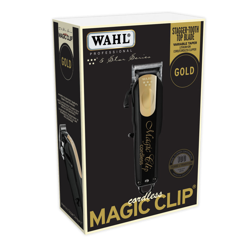 wahl limited edition black and gold cordless magic clip