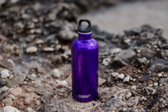 purple water bottle