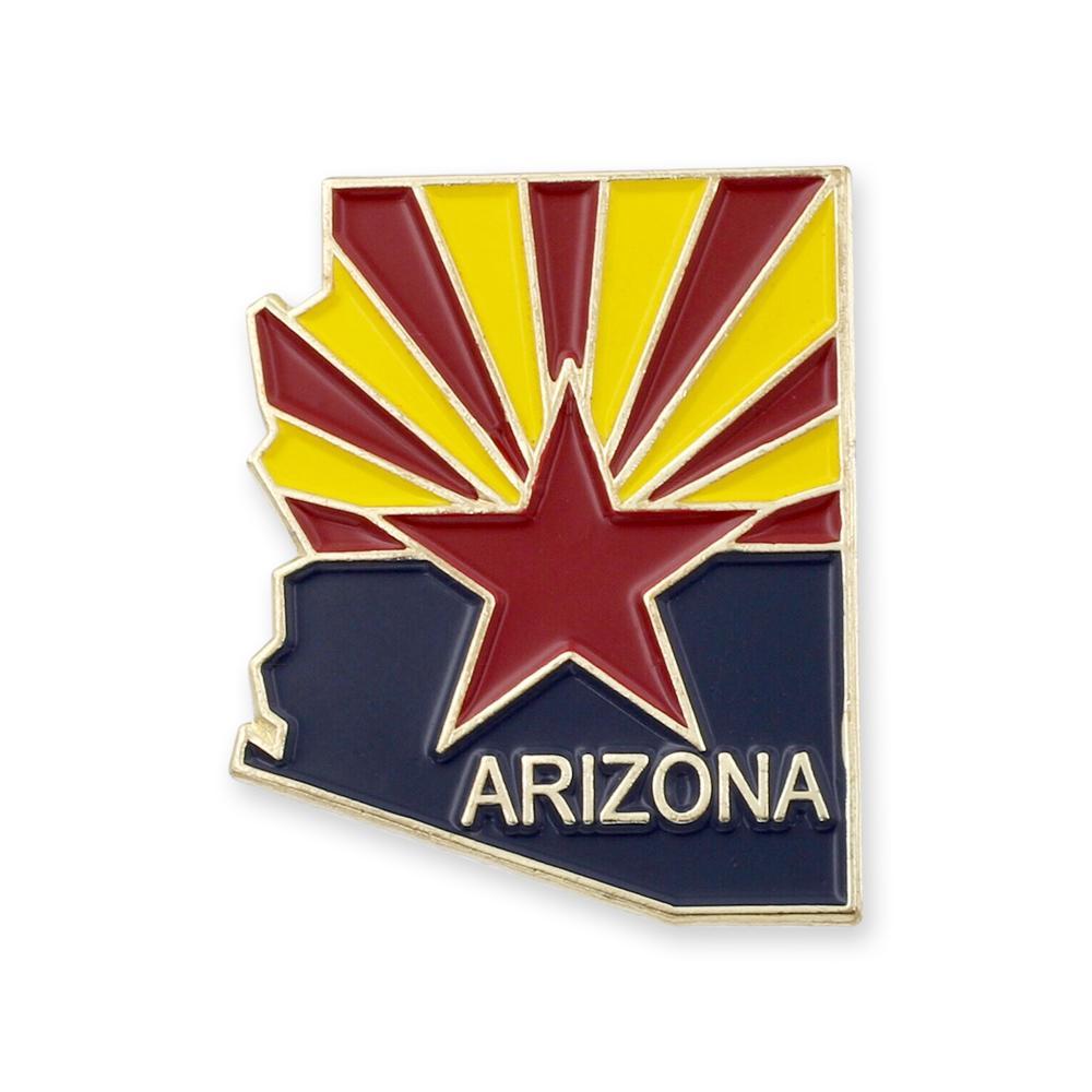 Logo State az City spa Retreat Metal 0.75 Lapel Hat Pin Tie Tack Pinback NYC Jewelers Sedona Arizona Flag 