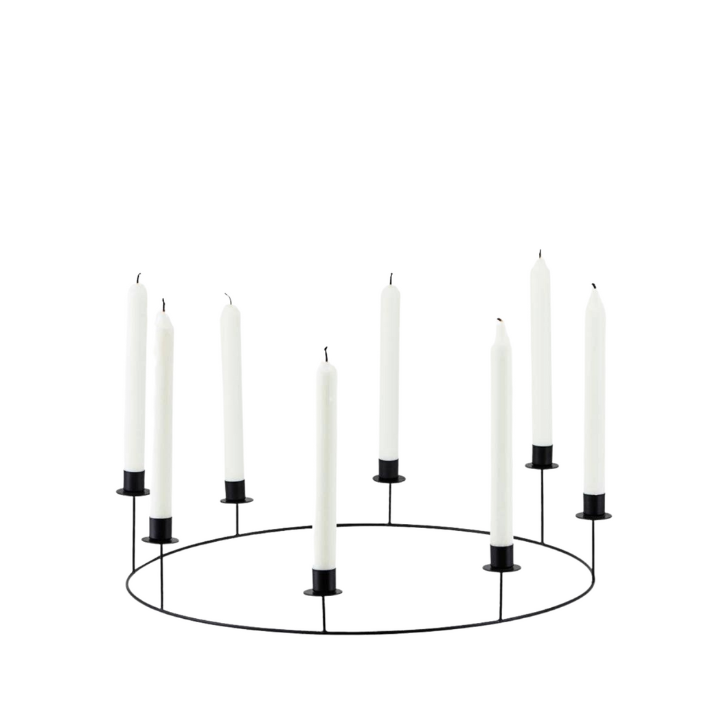 Ring Candle Stand - Black - Large