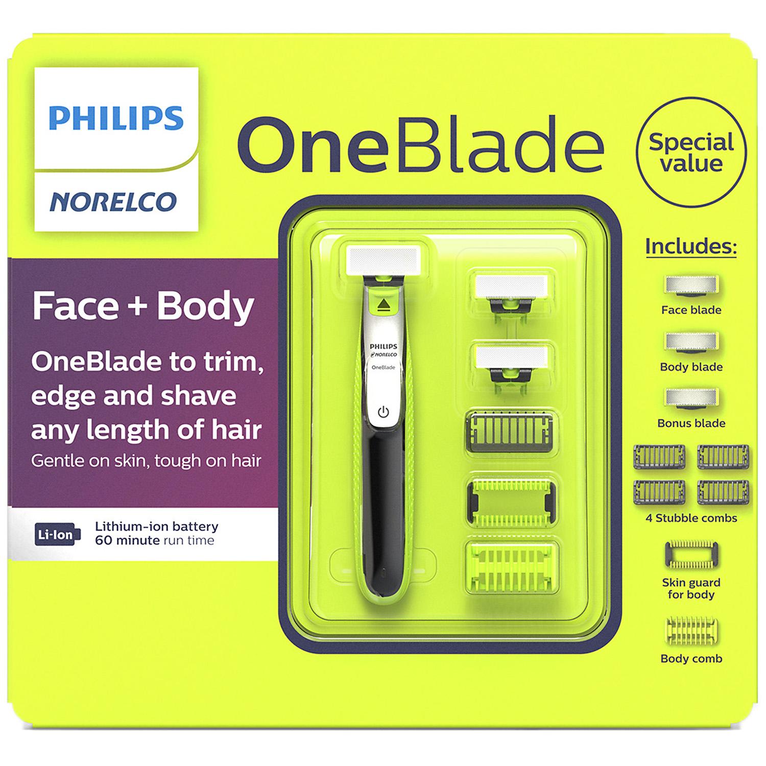 vleet doen alsof Realistisch Philips Norelco OneBlade Face + Body Electric Trimmer and Shaver – My  Kosher Cart