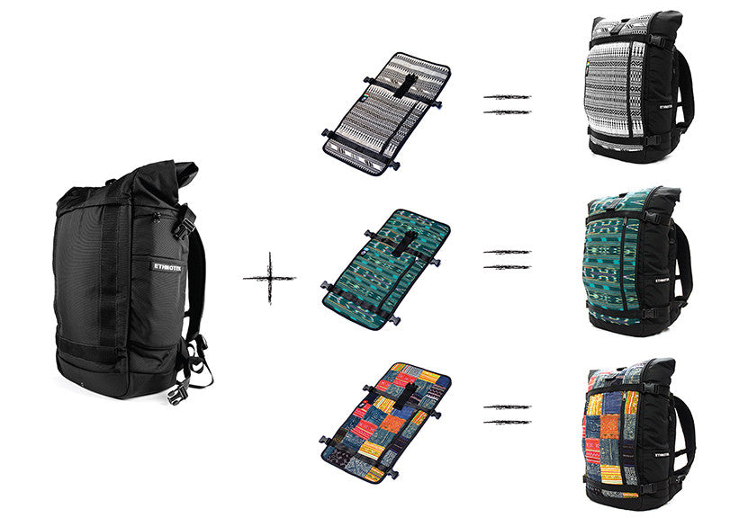 Customizable Threads for Raja Travel Backpack by Ethnotek