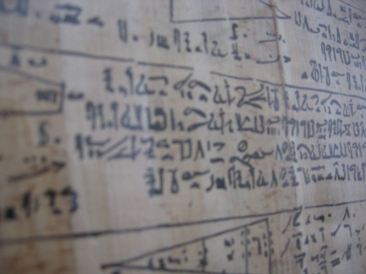 Papyrus with hieroglyphics