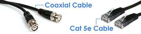 Coaxial vs cat 5e cable