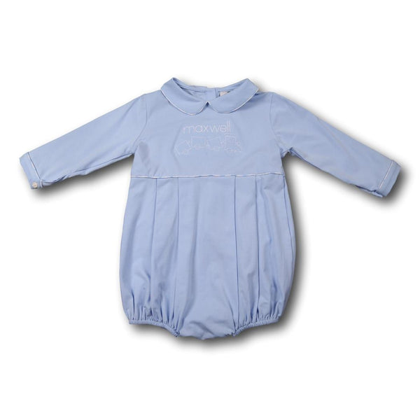 Blue Knit Long Sleeve Bubble