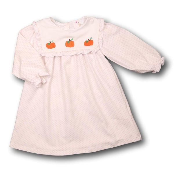 Pink Dot Knit Pumpkin Dress