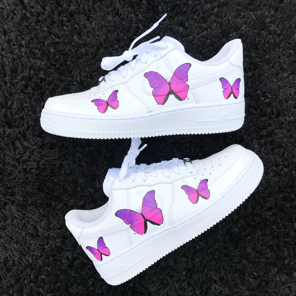 pink butterfly air force 1