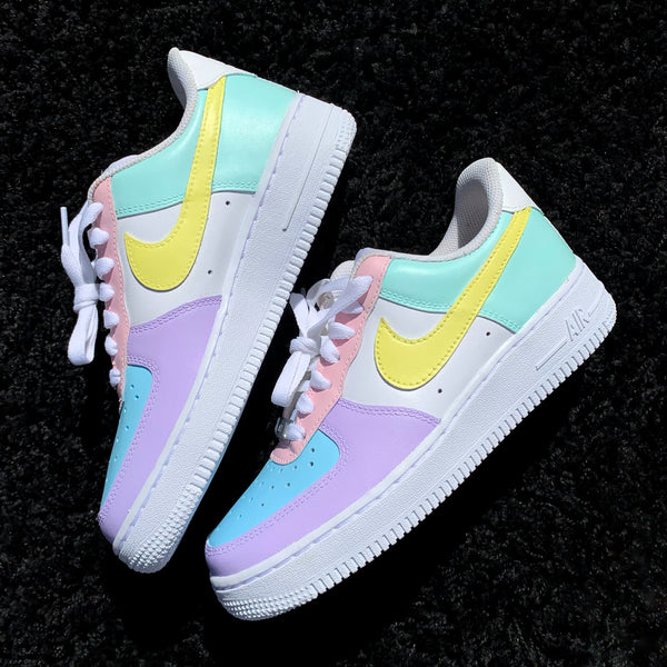 pastel multicolor air force ones