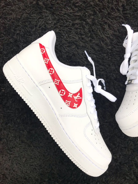 nike air force 1 swoosh red