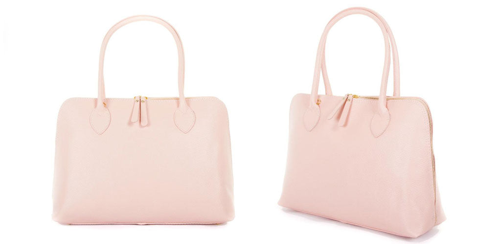 Pastel Rose Leather Handbag