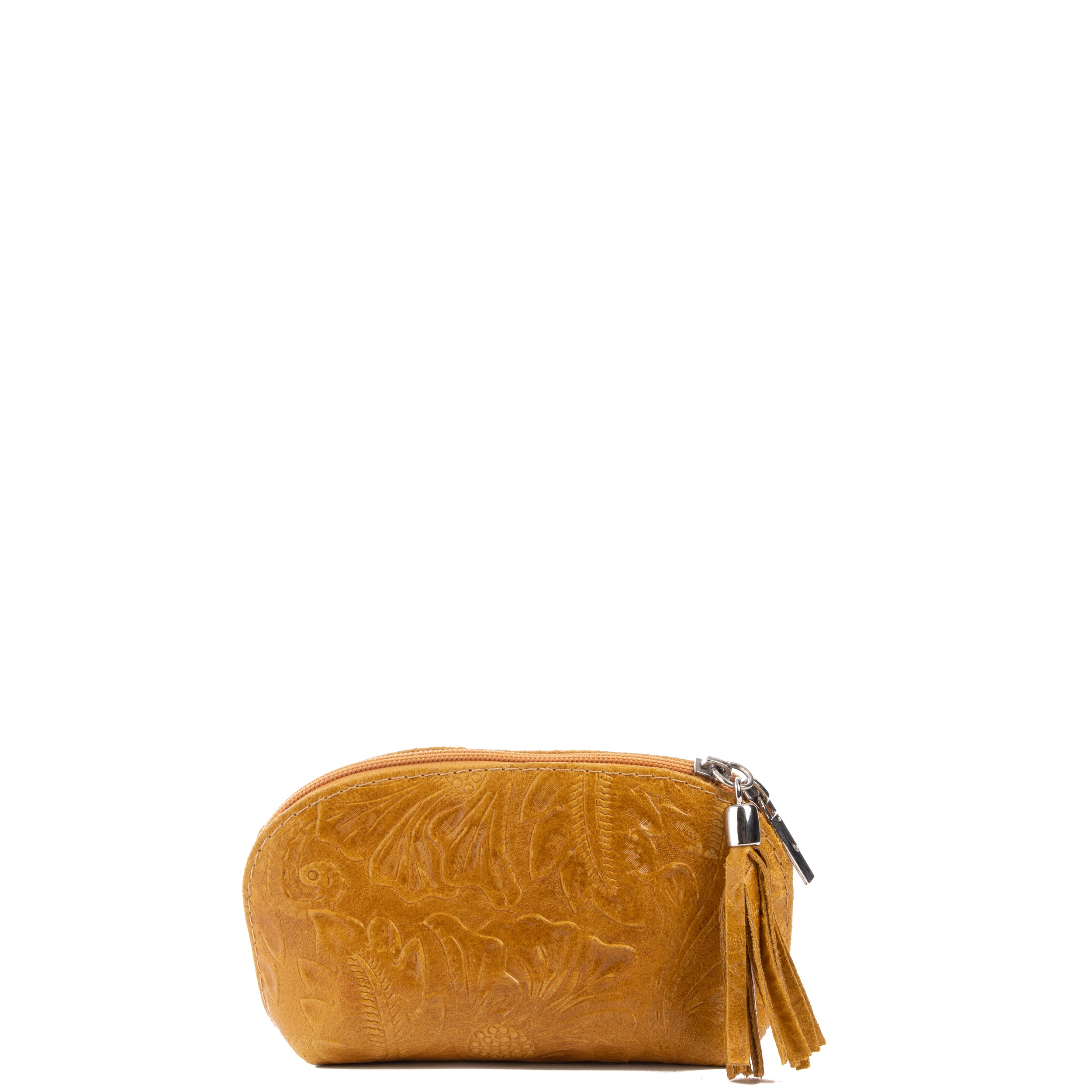 Tan Florens Embossed Real Leather Mini Clutch Bag Amilu