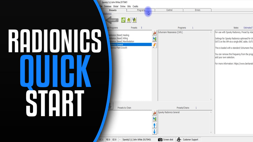 Spooky2 software Radionics guide