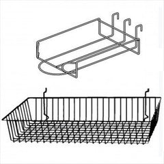 gridwall basket and shelf