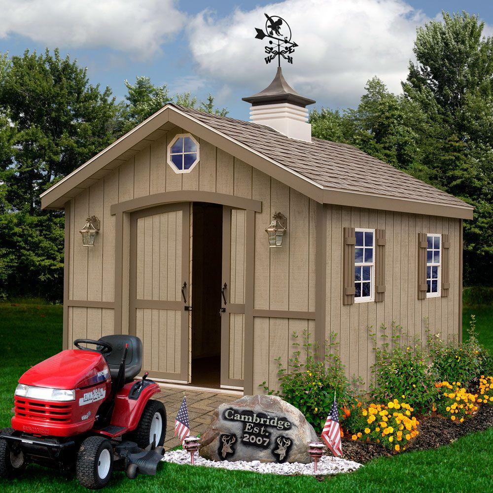 Wood Storage Shed Kit with Floor including 4x4 Runners x 12 ft Best Barns Elm 10 ft