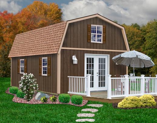 Wood Storage Sheds Richmond 16 X 20 Barn Style Shed Kit Gorgeous Gazebos 1540