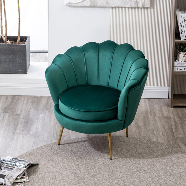 pearl velvet shell chair