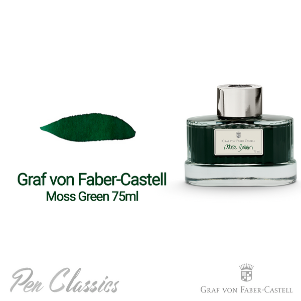 graf von faber-castell moss green 75ml swab and bottle