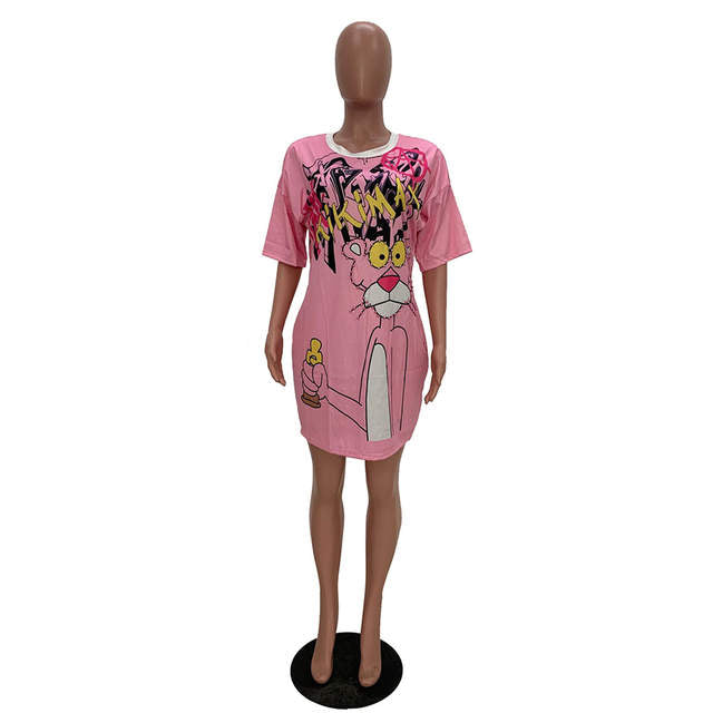 pink panther shirt dress