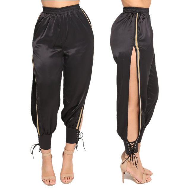 ribbon jogger pants