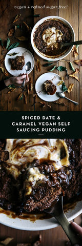 Spiced Date & Caramel Vegan Self Saucing Pudding