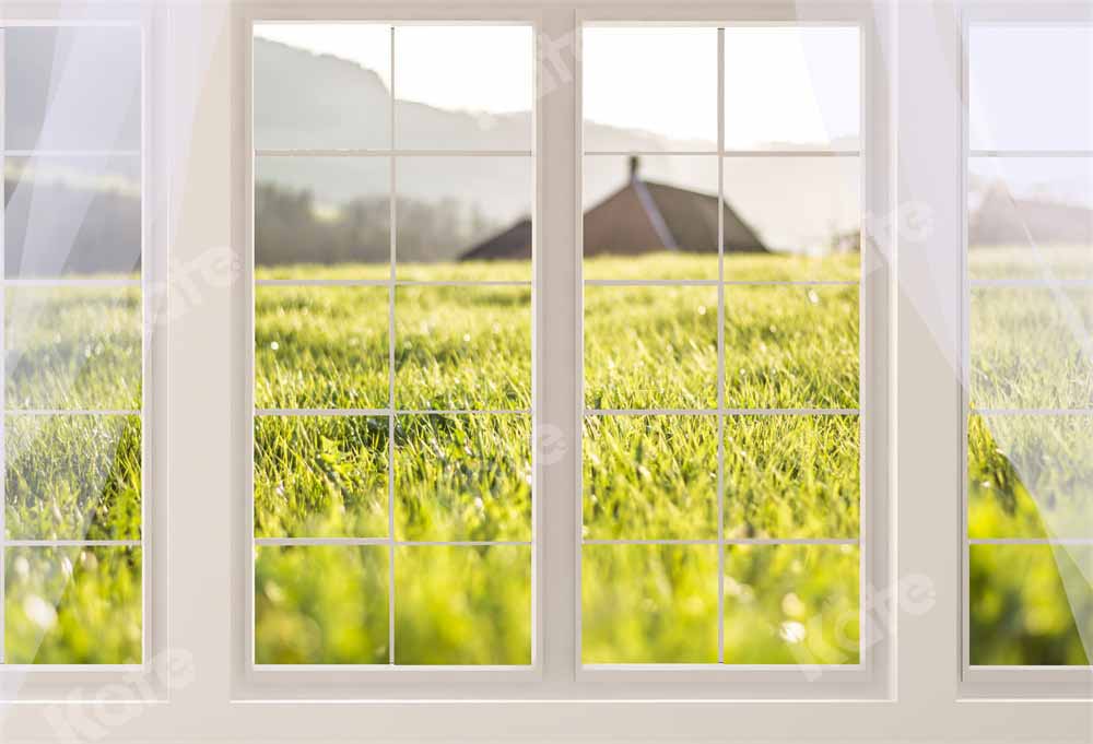 Kate Spring Window Backdrop Grassland Designed by Emetselch