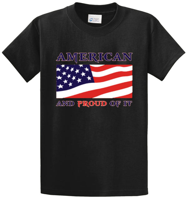American And Proud Of It Printed Tee Shirt