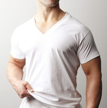 white v neck mens