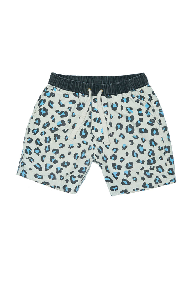 LEOPARD WALK SHORT WHITE/BLUE