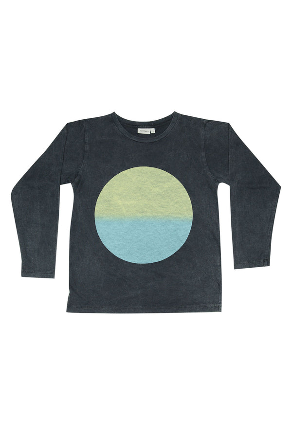 CIRLE GRADATION L/S TEE CHARCOAL