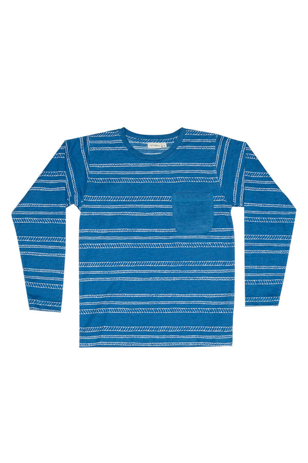 ROPE STRIPE L/S TEE NAVY