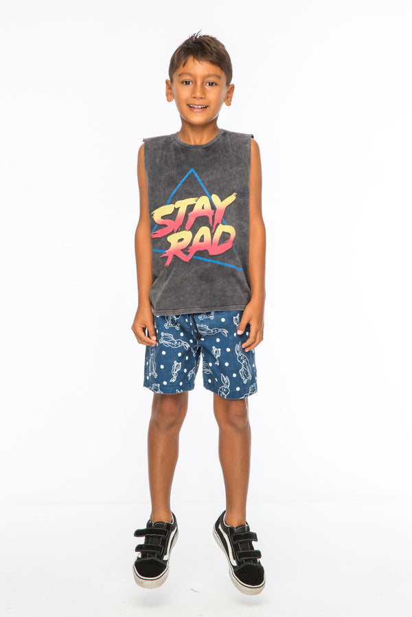 STAY RAD TANK TOP CHARCOAL - Nutritionisyou