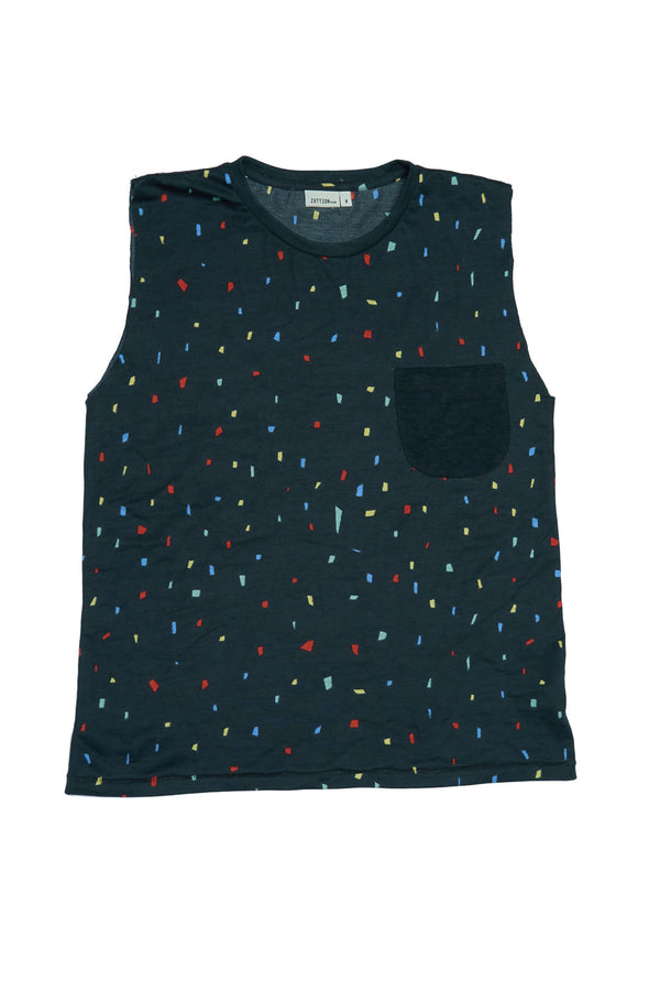 SHAPES TANK TOP CHARCOAL