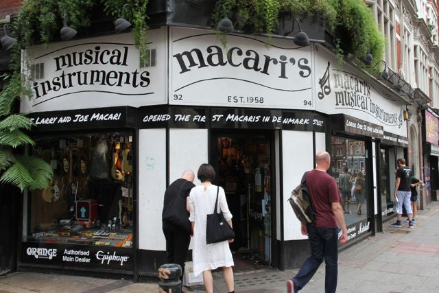Macaris guitar shop in London