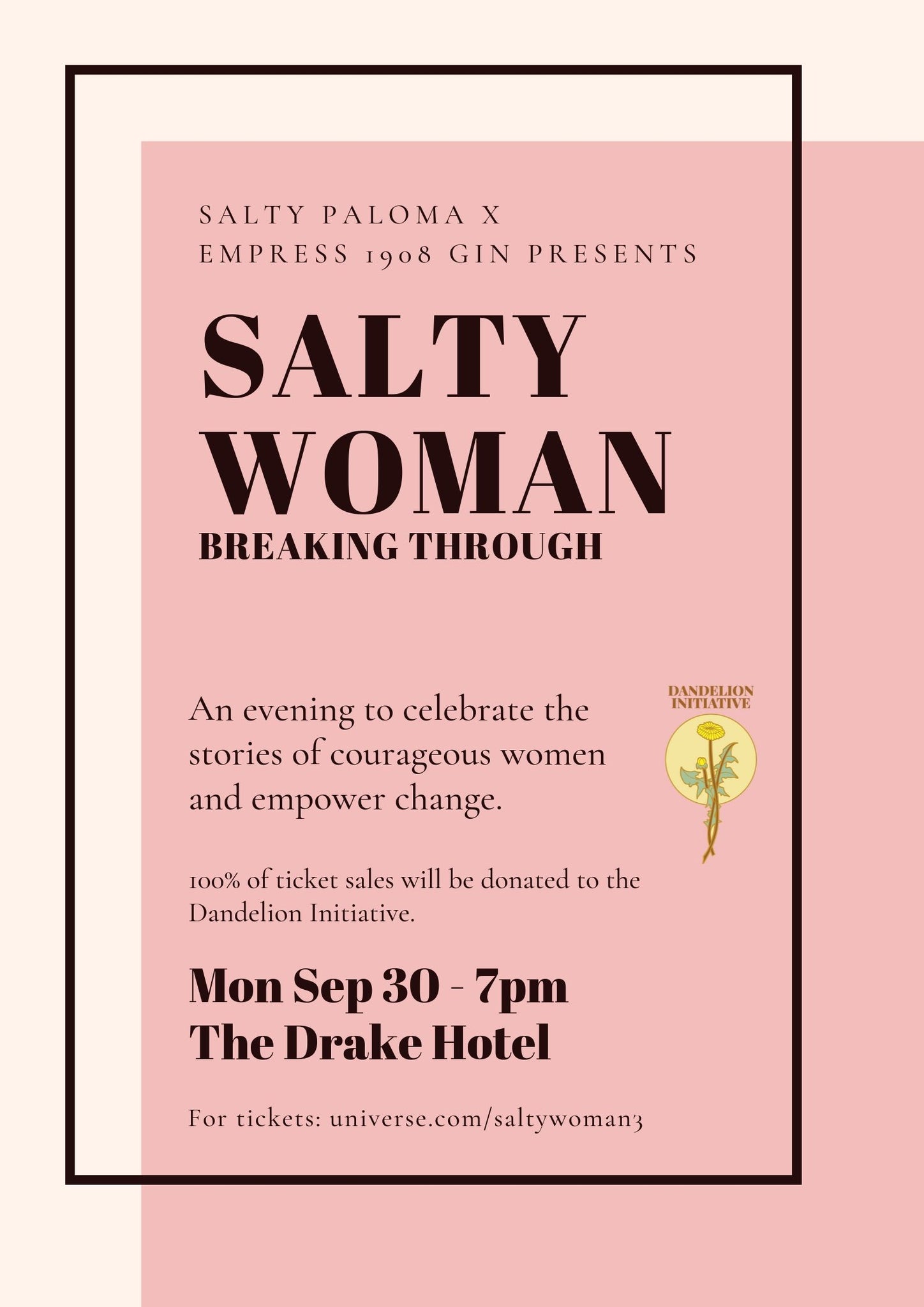 salty woman empress 1908 gin breaking through event toronto