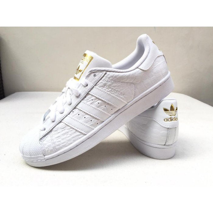 adidas superstar white gold