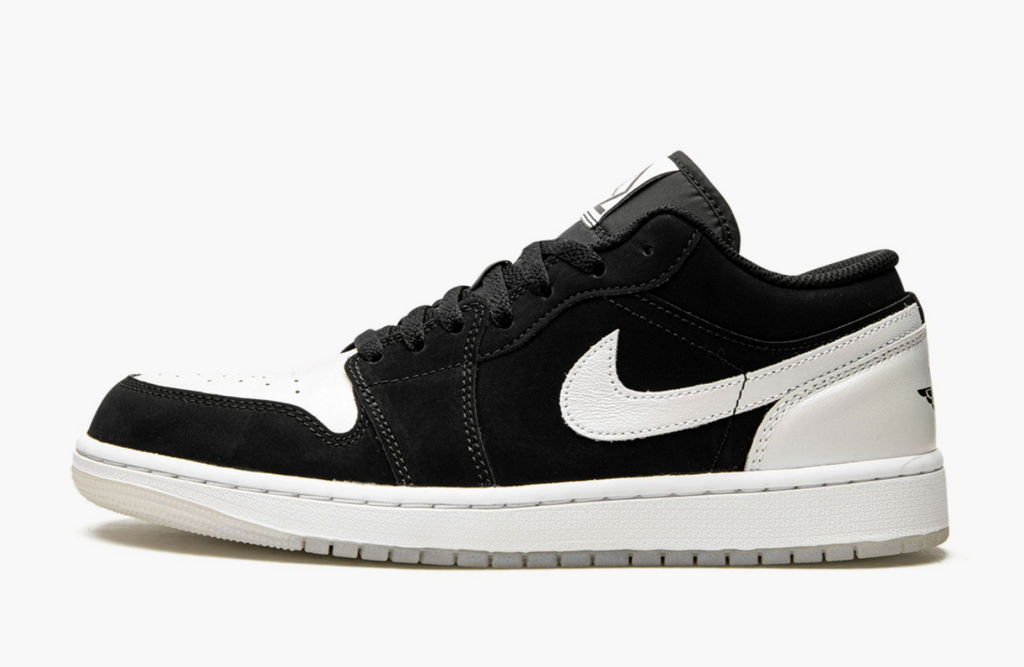 black and white low top jordan 1