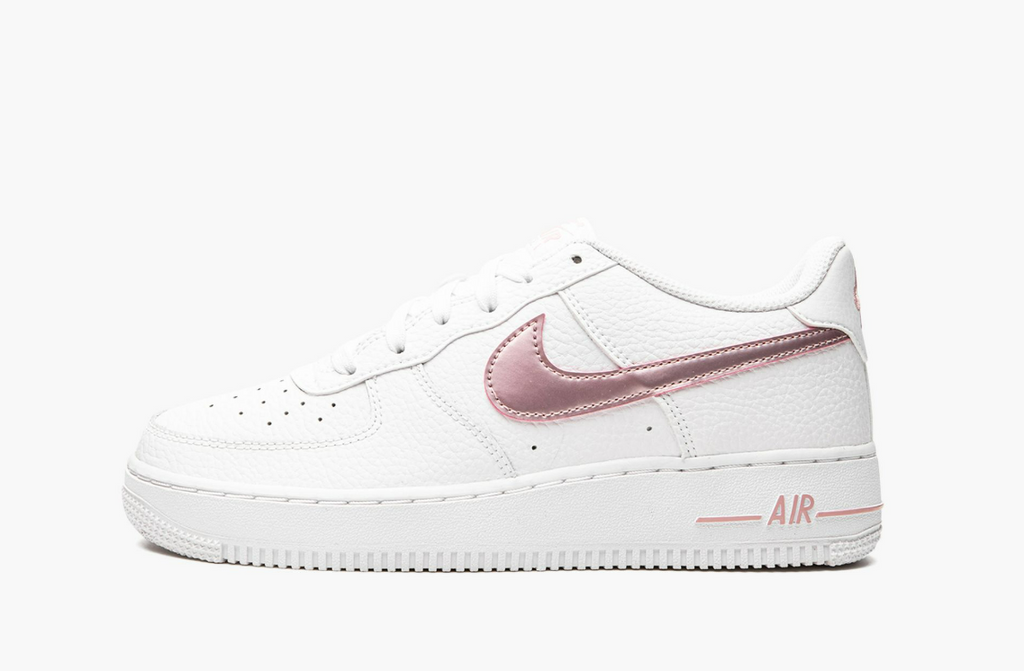 white air force ones with pink swoosh