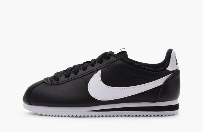 nike cortez women black and white