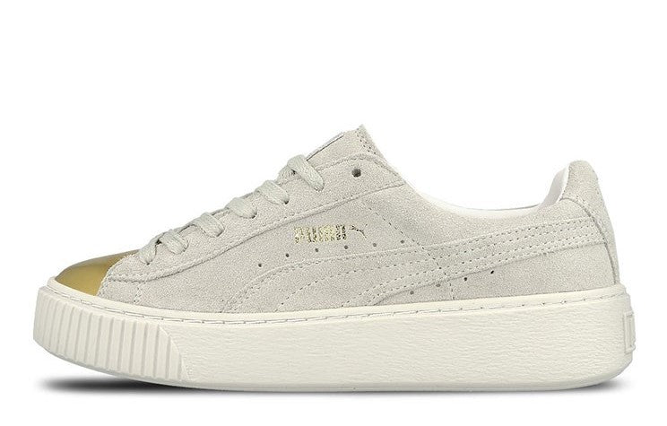 puma sneakers gold and white