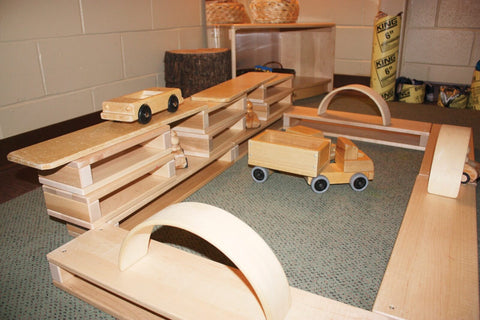 hollow blocks villagers trucks by community playthings in ontario childcare centre