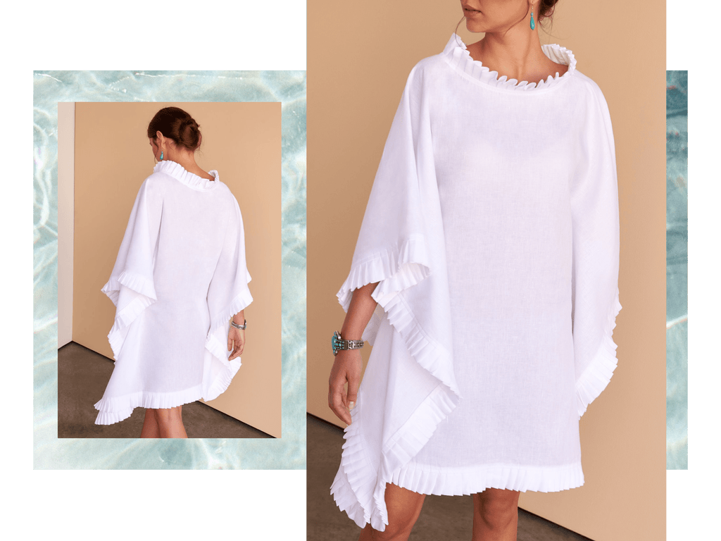 Fácil Blanco Linen Kaftan