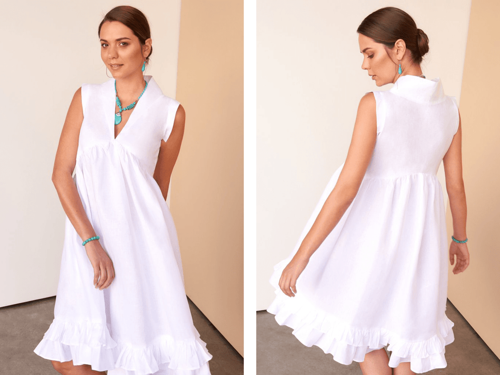 Marya linen white dress
