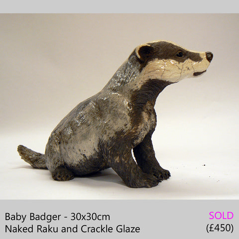 baby badger sculpture