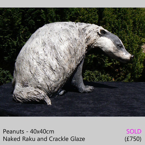 Large badger sculpture