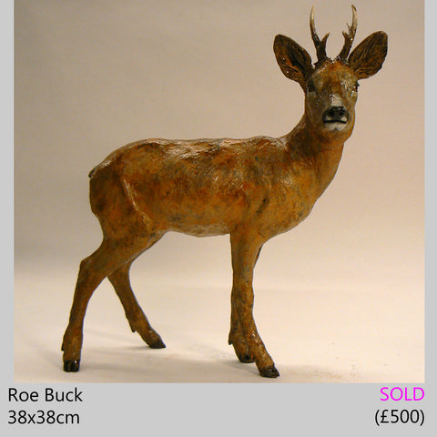 roe deer buck sculpture